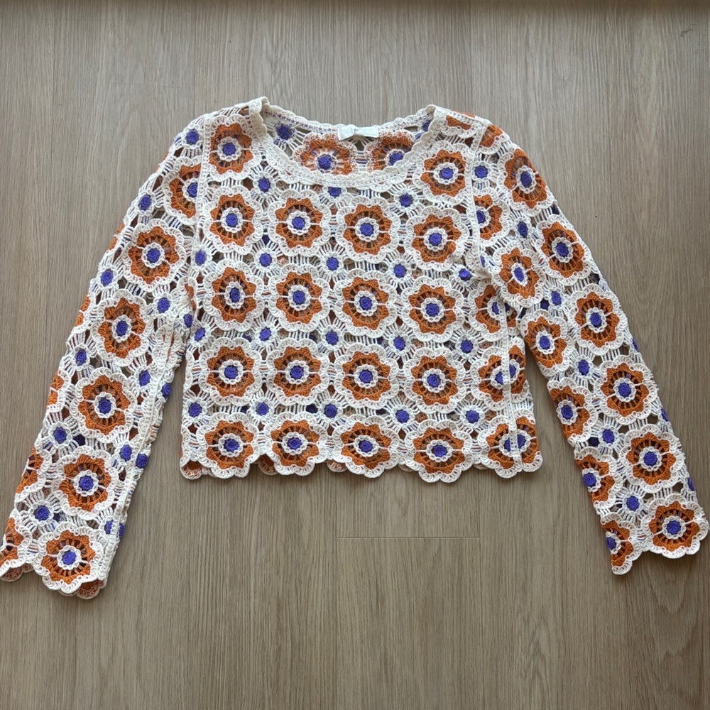 Rebellion Crochet Floral Blouse